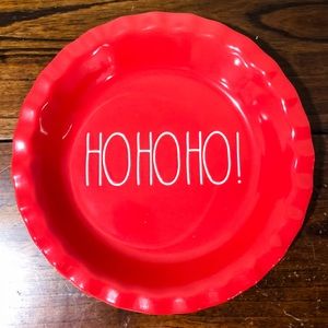 Rae Dunn “Ho Ho Ho” red pie dish
